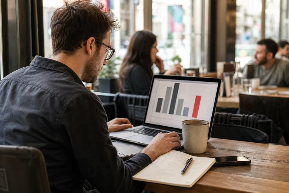 Office worker looking at a bounced email on a desktop monitor